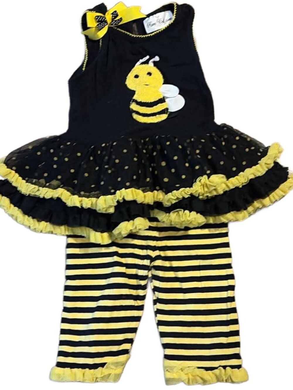 2-Piece Rare Editions Baby Girls Honey Bee Tutu Set